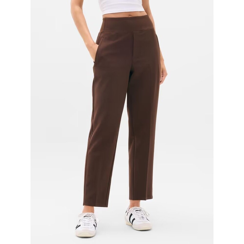 Athleta Endless High Rise Pants Womens 8 Brown Pull On Stretch